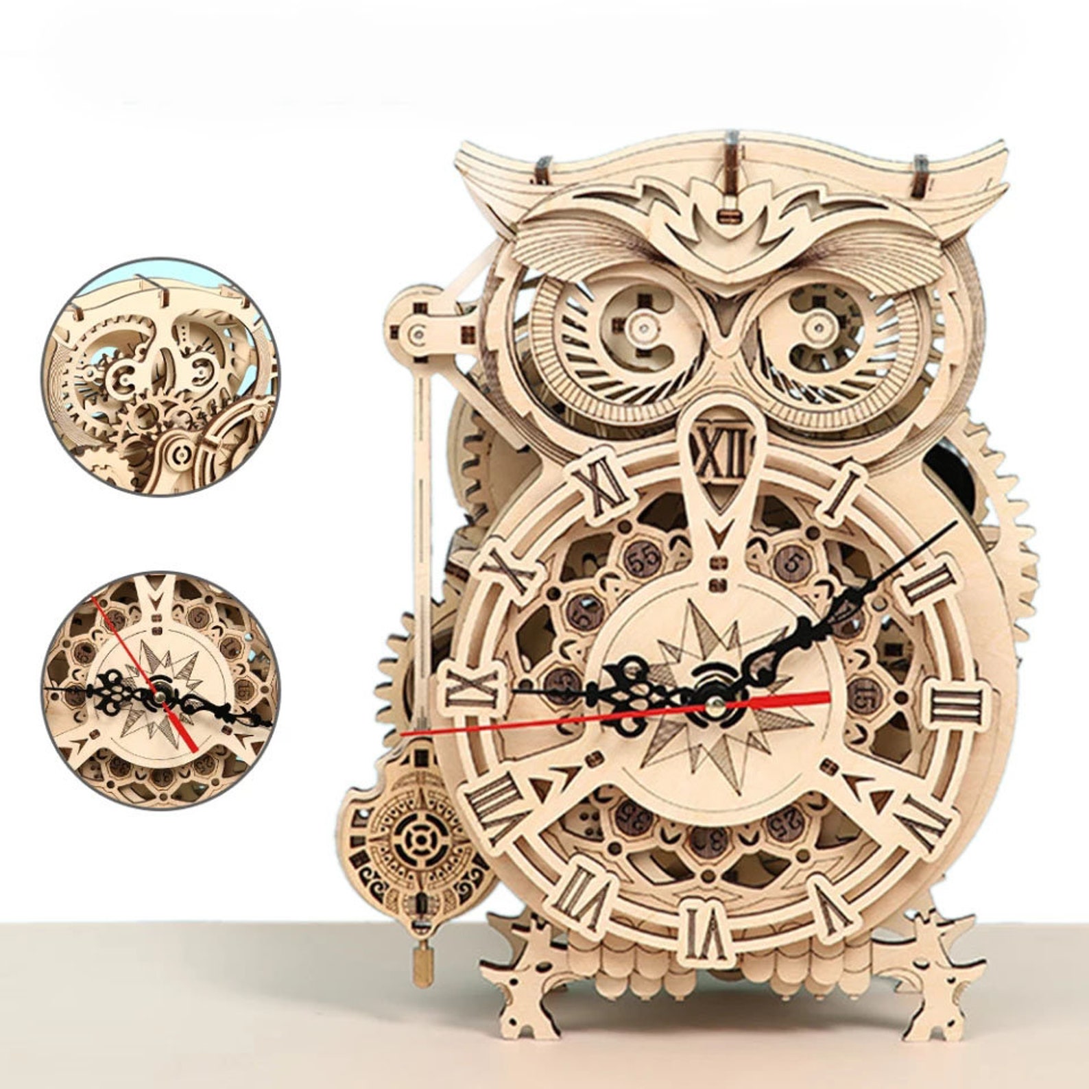Holzbausatz DIY Uhr Bausatz Spielzeug Puzzle Kit Eule Etsy