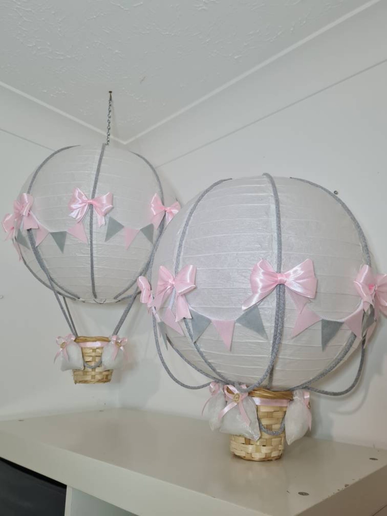 Baby hot air balloon nursery lightshade / lampshade / hanging Etsy