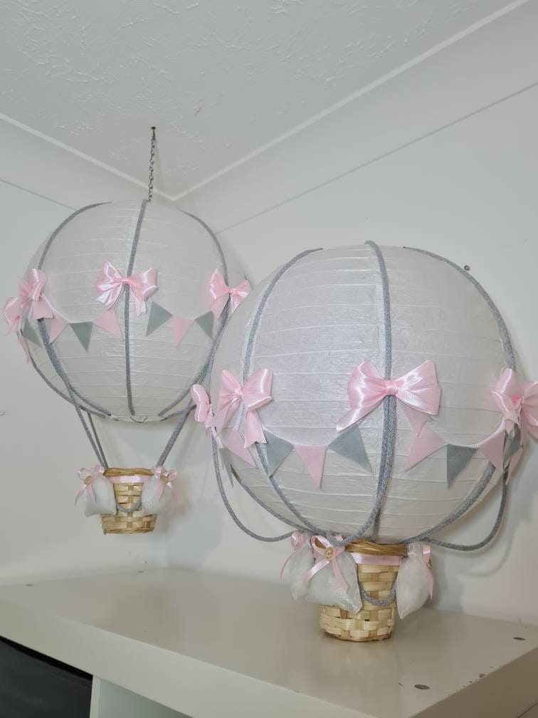 Baby hot air balloon nursery lightshade / lampshade / hanging Etsy