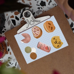 Carte postale Kawaii A6 - Sweet and cute - Japanese food, candy, cake, mignon, cute teddy bear, cat