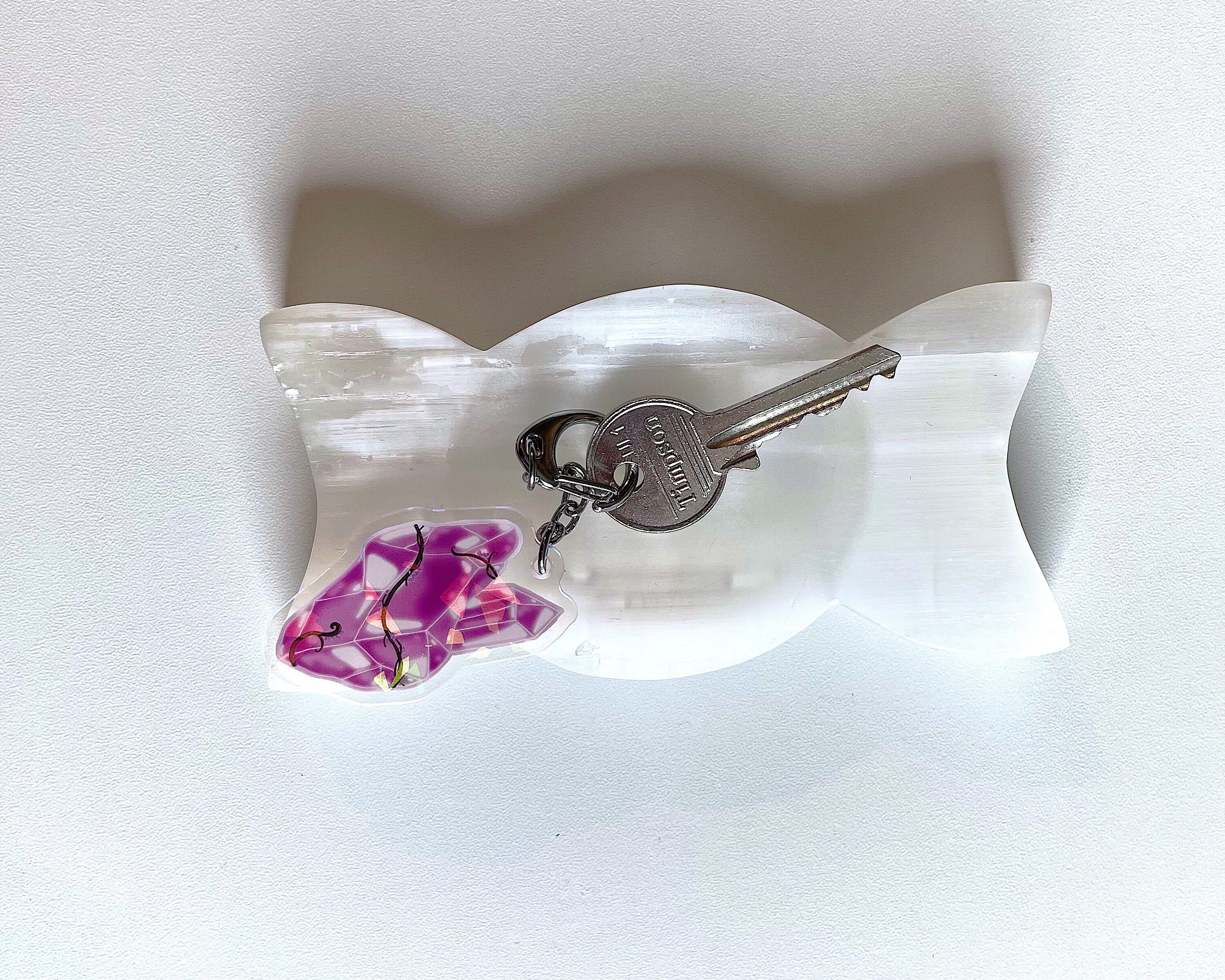 Holographic Crystal Keychain Keyring Accessory Acrylic Etsy Nederland