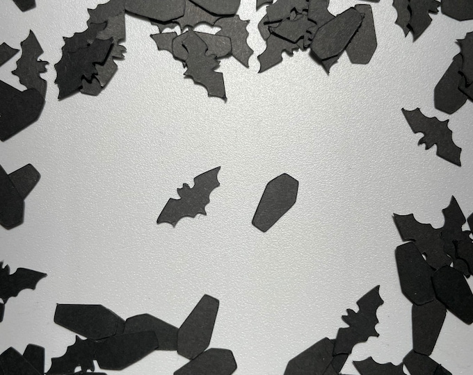 Bat And Coffin Confetti Party 0.5 oz Portion Wedding Halloween Cardstock Celebrate