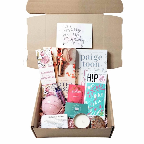 Vegan Spa Gift Box for women // vegan gift for her // vegan gift box, pamper gift, book box gift, get well soon gift, vegan gift for women