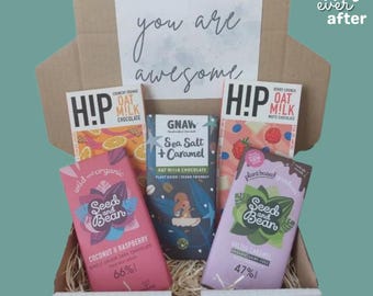 Vegan chocolate box // gift for vegan // vegan gift box // Vegan snack box // vegan hamper box // vegan gift // gift for vegans
