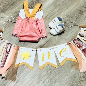 Girlande,Birthday Banner,Hochstuhl Banner,ONE Sunshine Hochstuhl Girlande,Geburtstag Dekor,1 St Birthday decor,Geburtstag Baby Strampler.