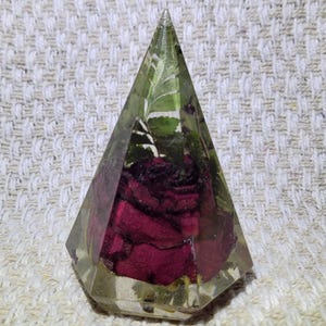 Preserved Flower Ring Holder Large Red Rose