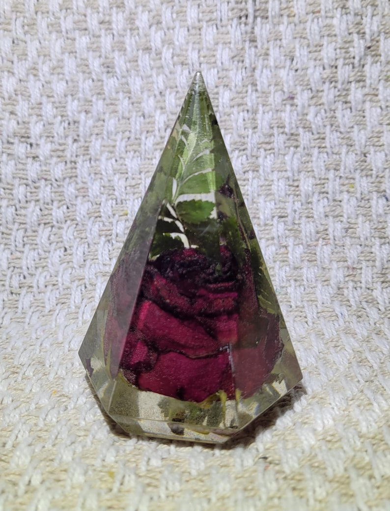 Preserved Flower Ring Holder Large Red Rose