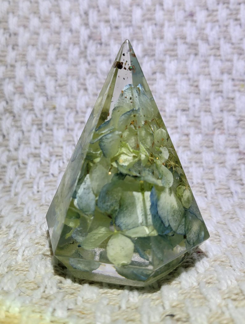 Preserved Flower Ring Holder Small Blue Hydrangea