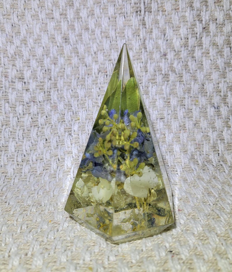Preserved Flower Ring Holder Lg Blue/White