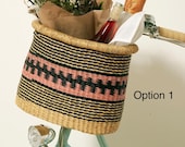African woven bicycle basket