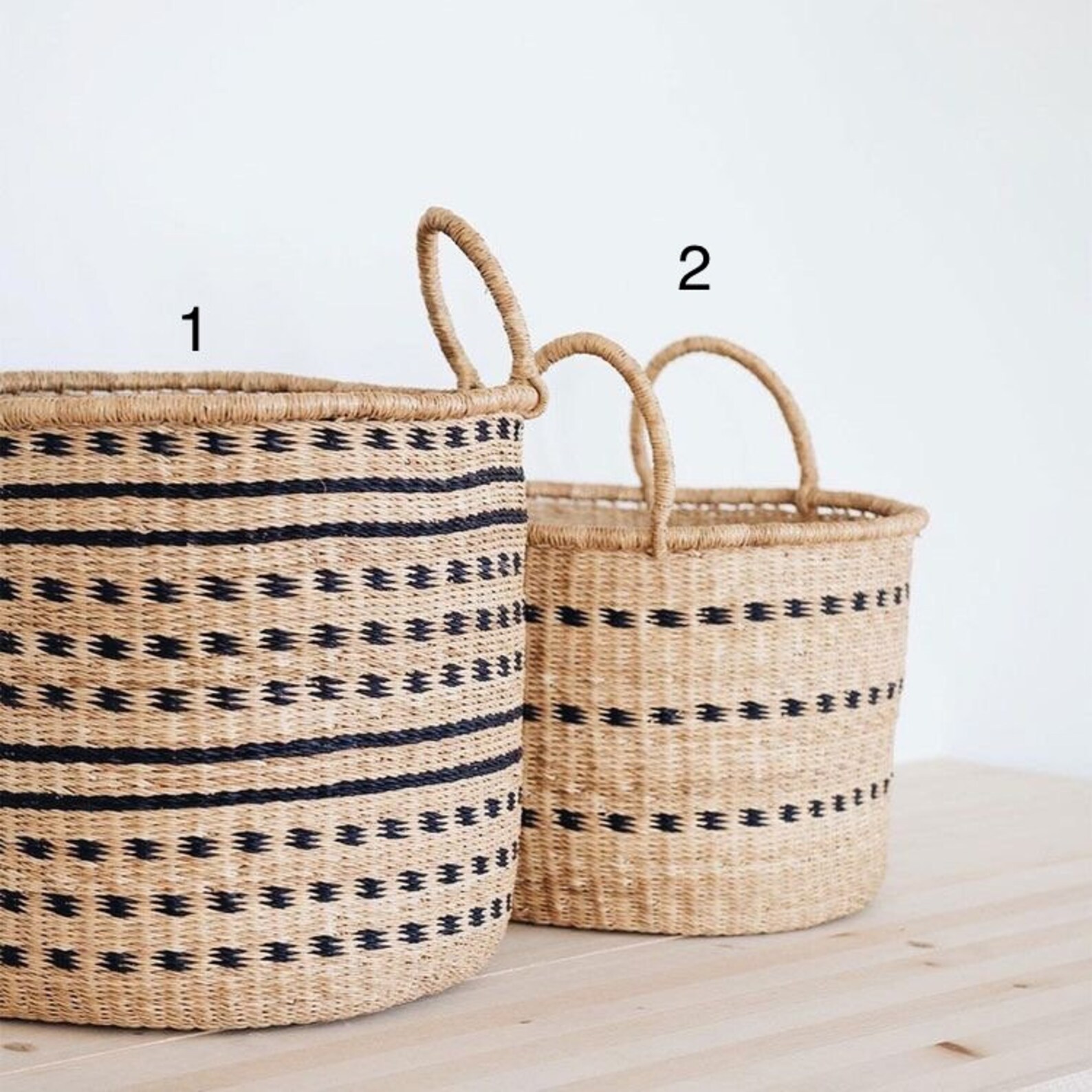 Large woven laundry basket african woven basket storage Etsy
