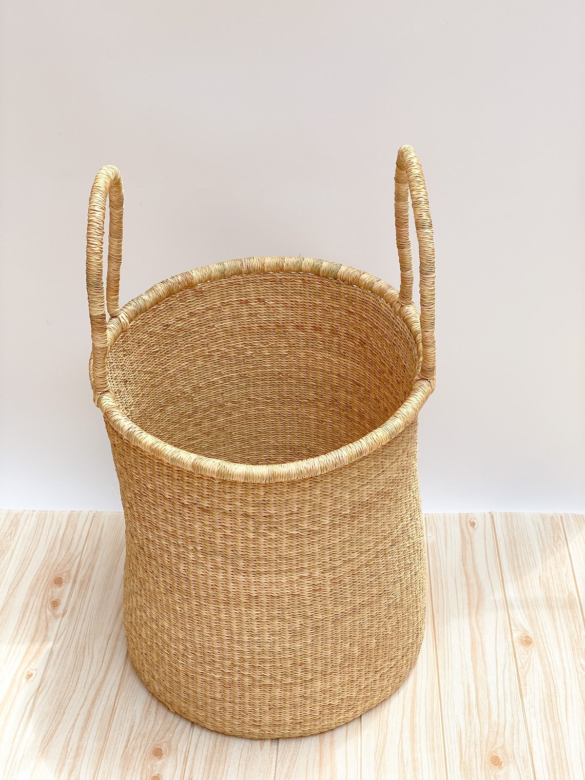Large Woven Laundry Basket African Woven Basket Storage Etsy