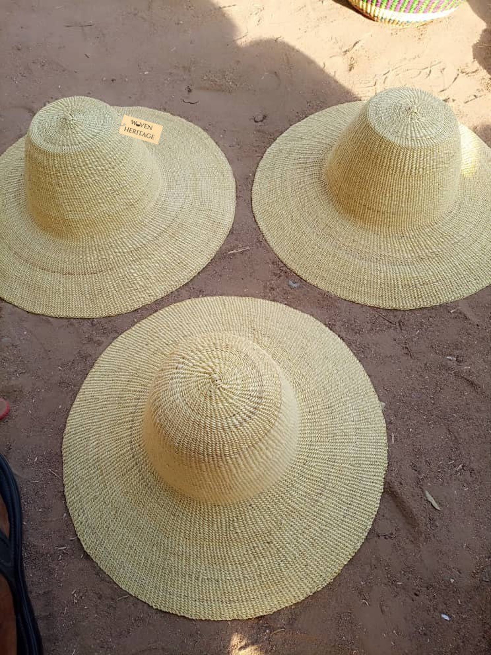 African woven straw hat natural sun hat woven summer hat | Etsy
