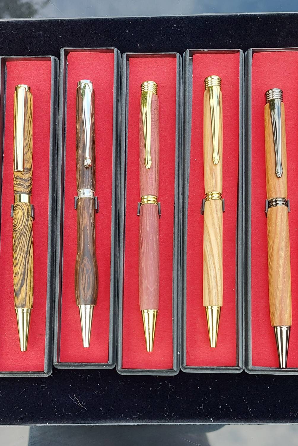 Handmade wood Pens gift box included. Etsy