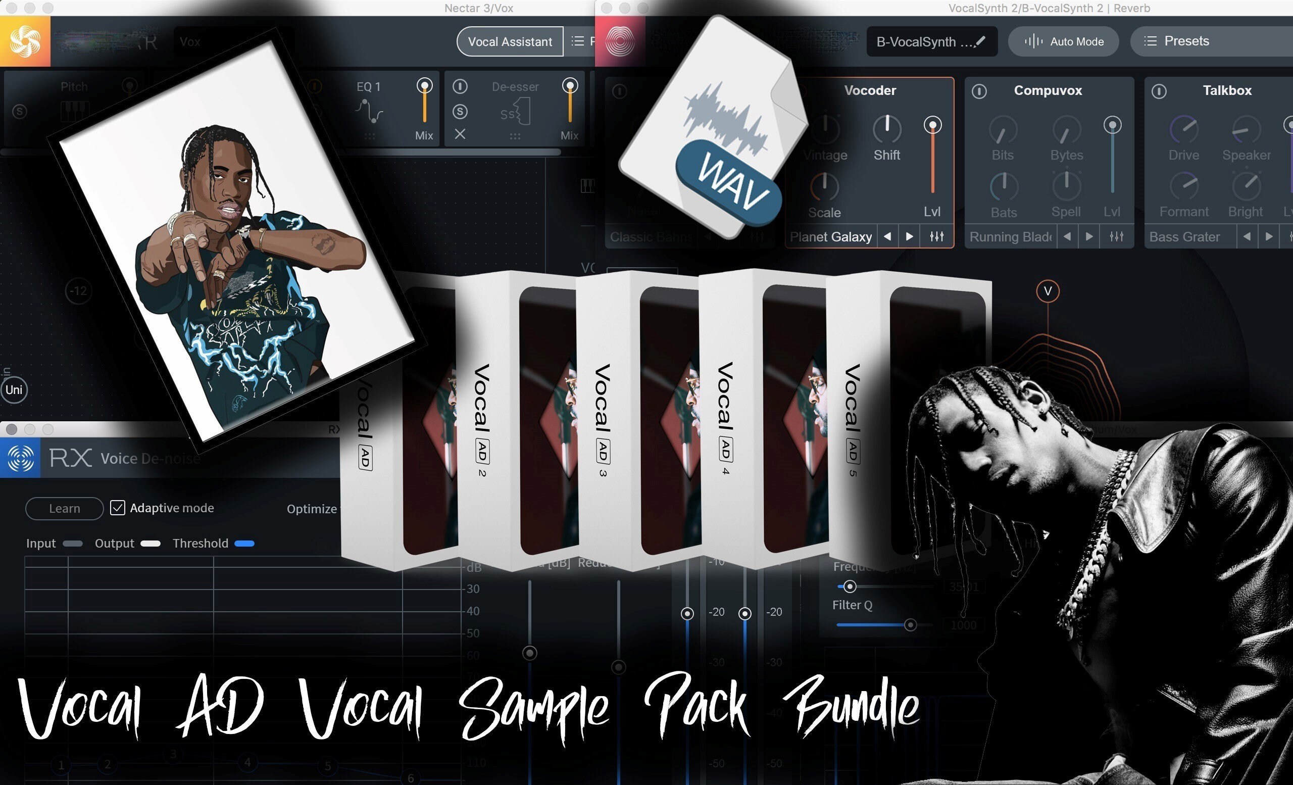 Vocal AD Vocal Sample Pack Collection Inspired by Travis Scott Etsy