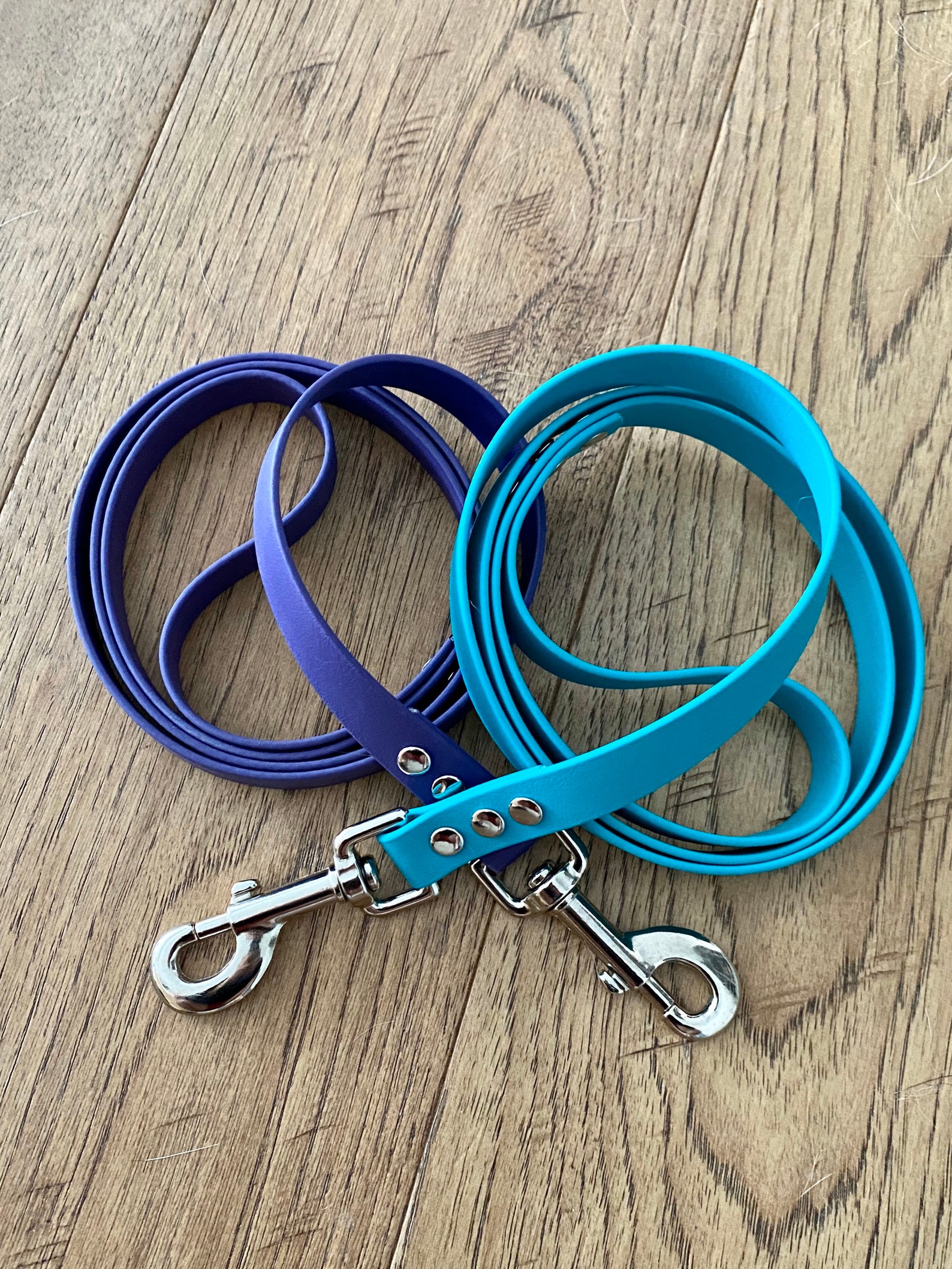Waterproof Dog Leash Biothane Leather Leash Teal Etsy