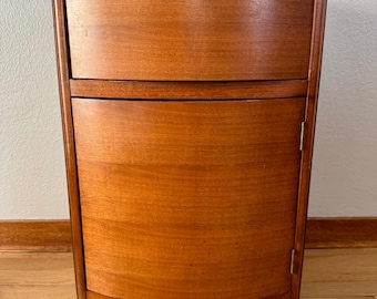 American Streamline Moderne Demilune Nightstand, c. 1930s–40s