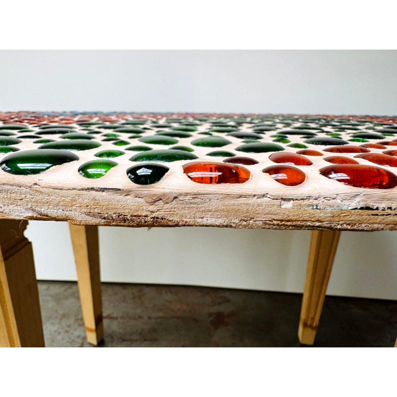 1967 Psychedelic Mosaic Coffee Table Signed Jim Price Mid Century Folk ...