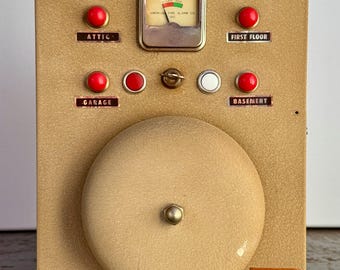 1961 Fire Alarm Panel With Red Indicators