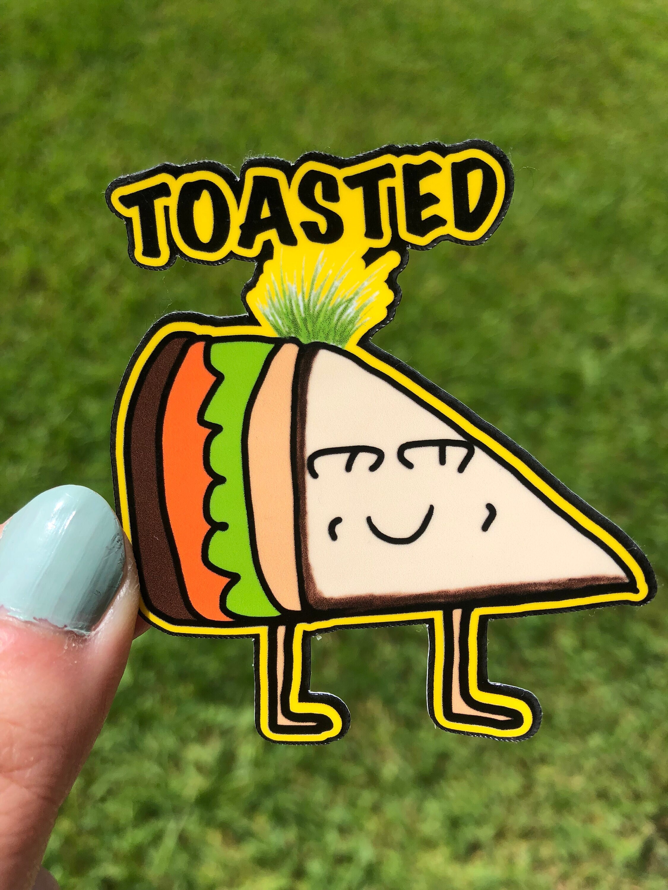 Toast sticker Vinyl Sticker Laptop Sticker | Etsy