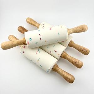 9 inch Silicone Rolling Pin with Sprinkles for Children