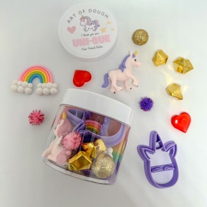 Valentines Playdough Jars, Play Dough Kit, Valentine's Sensory Kit, Valentine Play Dough Kit, Sensory Kit, Playdoh Kit, Party Favors for Kid image 1