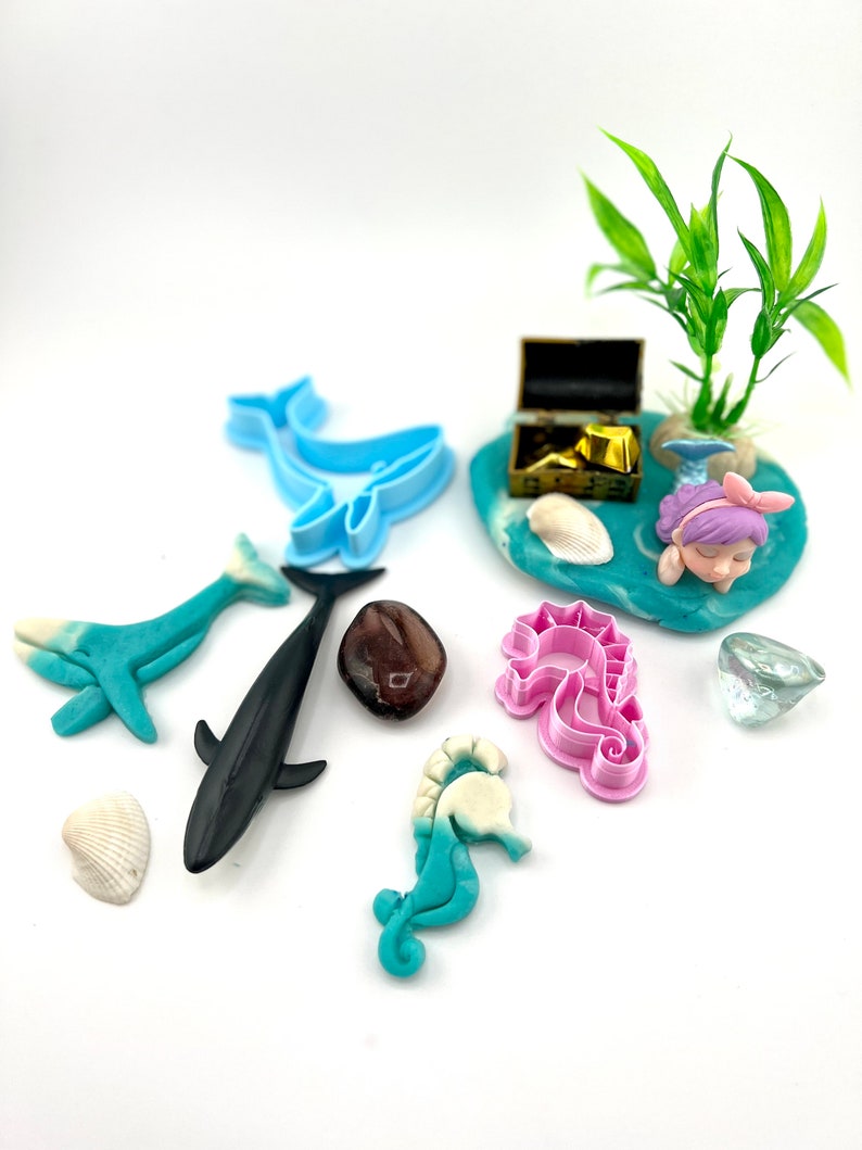 Under the Sea Mermaid and Ocean Animals Playdough Jar Sensory Etsy