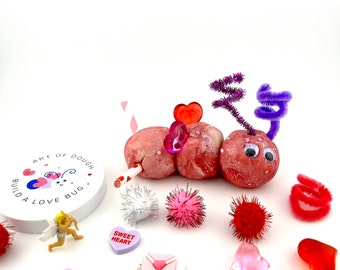 Build a Love Bug Playdough Jar, Sensory Activity, Valentine’s Day Gift