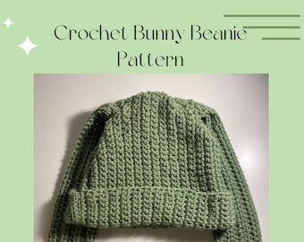 Crochet Bunny Beanie Pattern