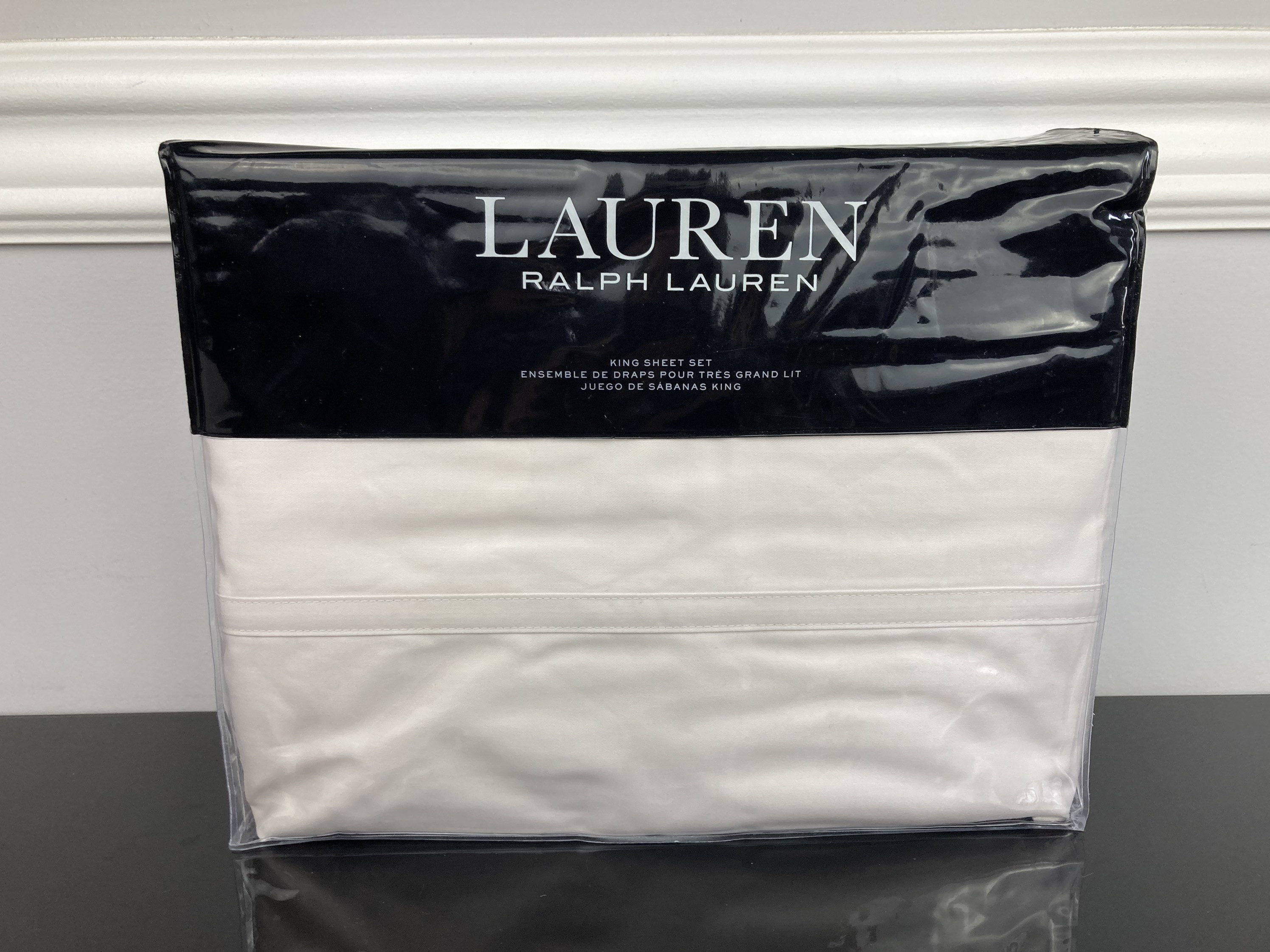 Ralph Lauren Spencer Solid Sateen Cotton 4 Pc Sheet Set Cream KING Etsy