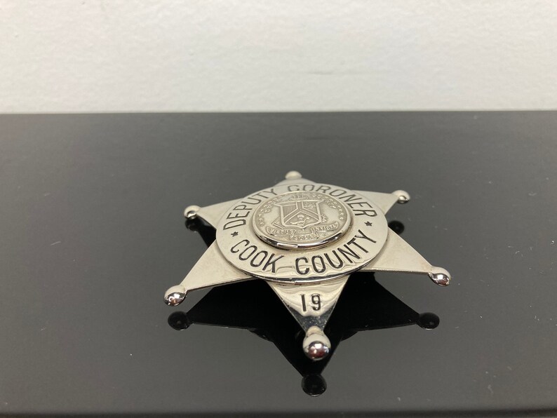 Vintage Obsolete Cook County IL Deputy Coroner Pie Plate Badge Etsy