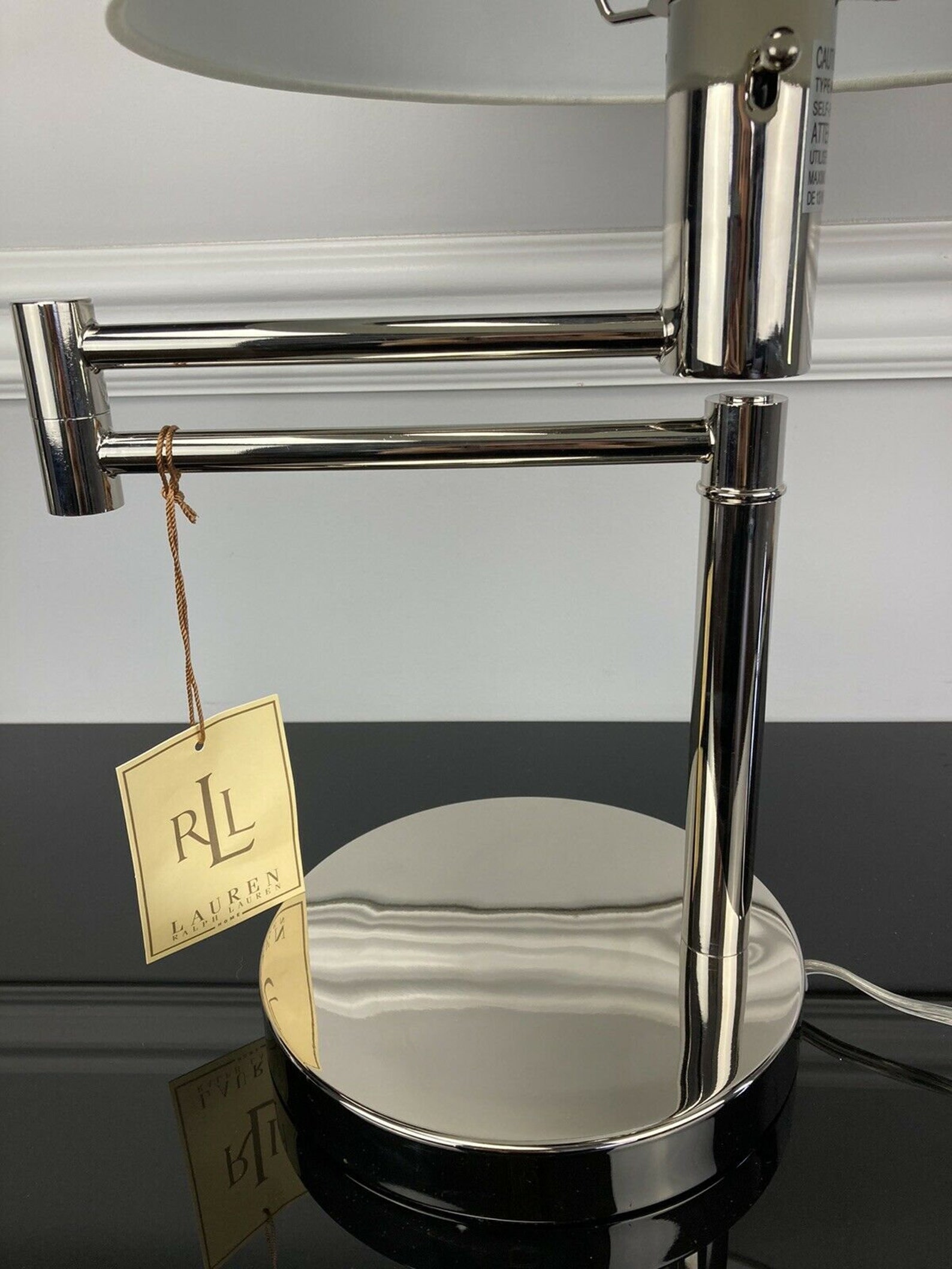 Ralph Lauren Signature Swing Arm Table Lamp Weighted Base Etsy