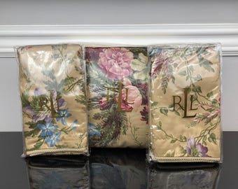 Ralph Lauren ADRIANA Floral QUEEN Duvet / Comforter Cover 450 TC