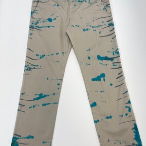 New Polo Ralph Lauren Men&#39;s Stretch Straight Fit Polo Chino Pants Hand Dyed Khaki Beige Blue Size 34x30