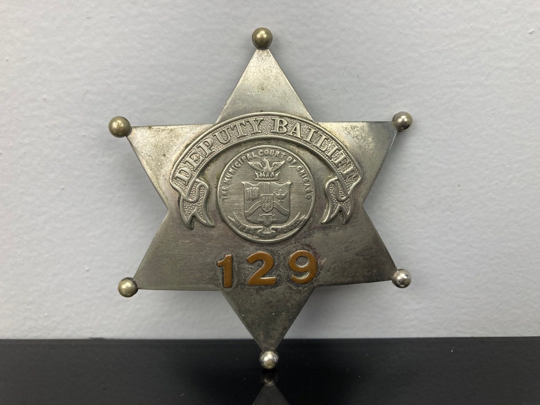 Vintage Obsolete Municipal Court of Chicago Deputy Bailiff Pie Plate ...