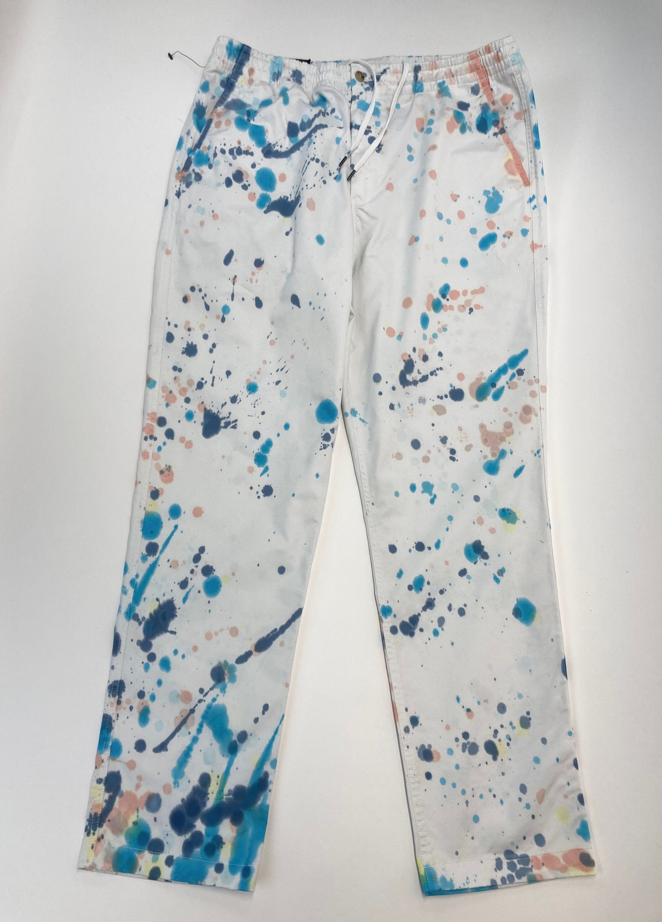 New Polo Ralph Lauren Men's Stretch Classic Fit Prepster Chino Pants Hand Dyed White Size Xl