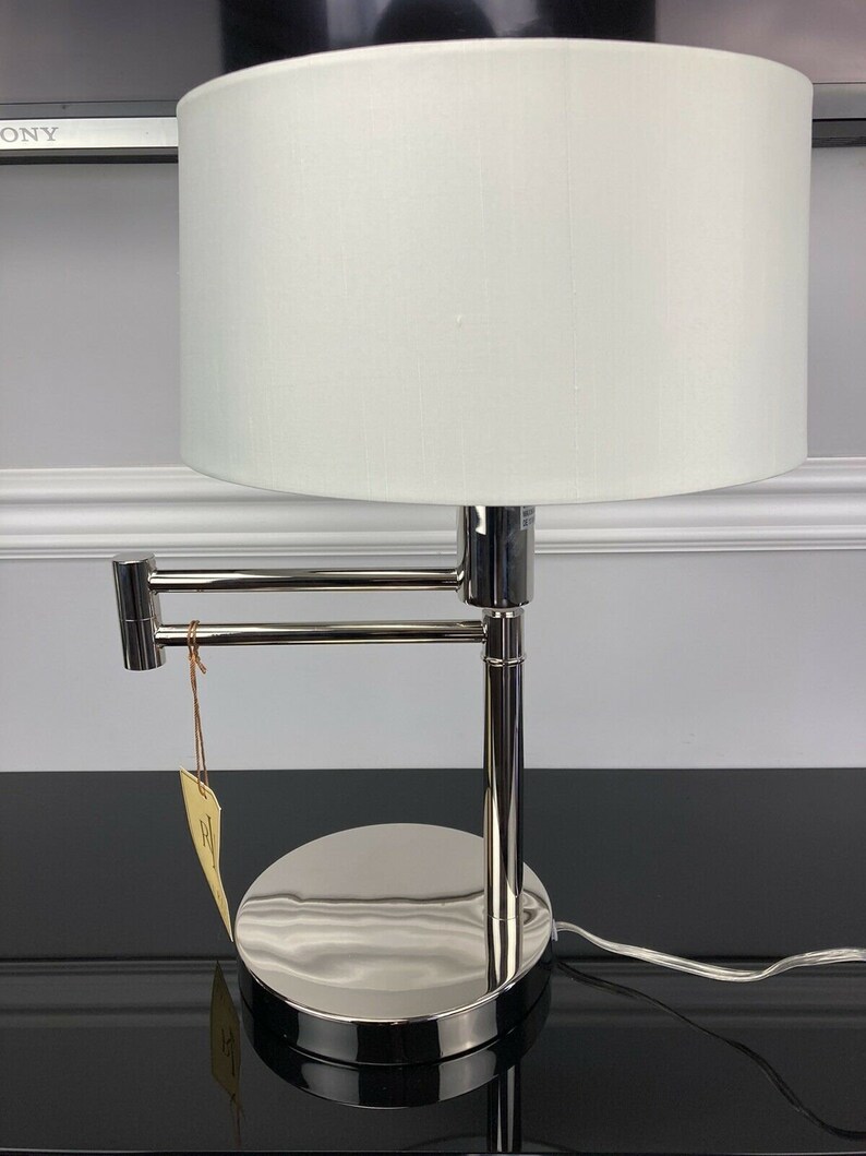 Ralph Lauren Signature Swing Arm Table Lamp Weighted Base Etsy