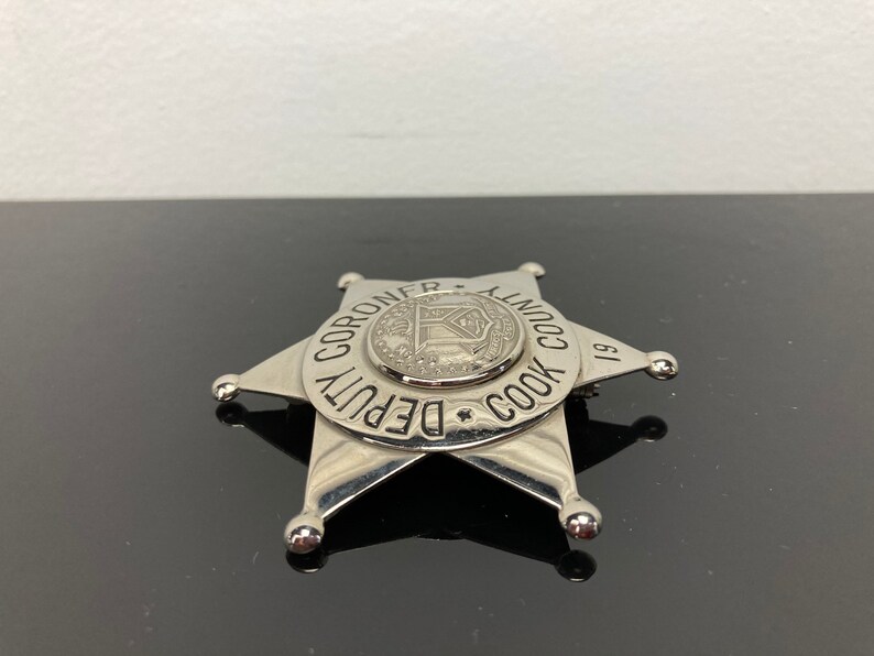 Vintage Obsolete Cook County IL Deputy Coroner Pie Plate Badge Etsy