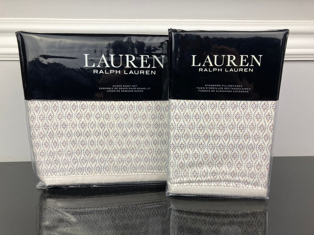 Lauren Ralph Lauren Estella Trellis 100 Silky Cotton Sateen 6 Pc Sheet