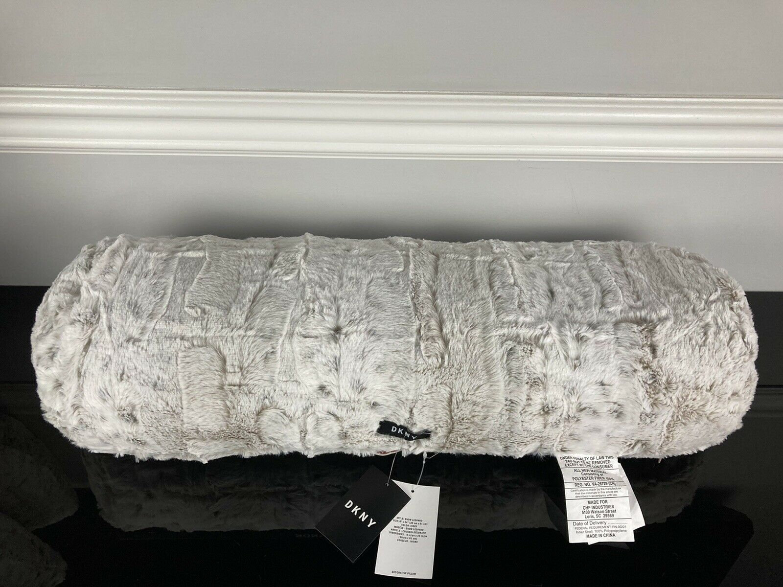 DKNY Set of 3 Faux Fur Decorative Pillows Snow Leopard Tan Etsy