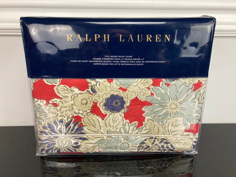 Ralph Lauren Remy Floral Sateen Finish Duvet Cover Sham 3 Pc Etsy