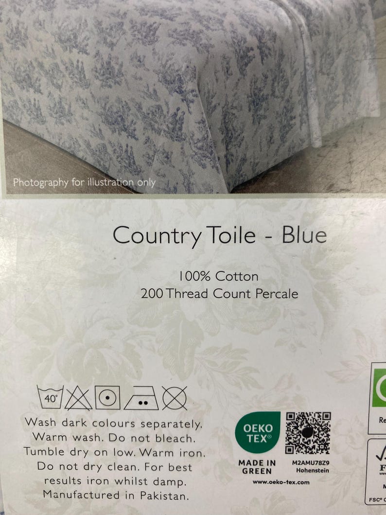 CABBAGES & ROSES London Country Toile Cottage Farmhouse Blue White ...
