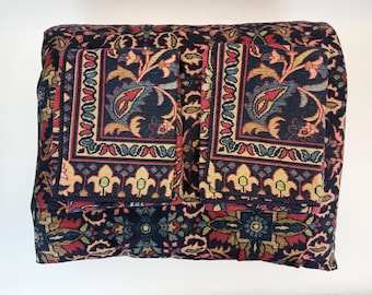 Ralph Lauren Poet's Society Tapestry Oriental Rug Floral KING Comforter and European Shams 3 Pc Set IRREGULAR Custom Made - Read!!