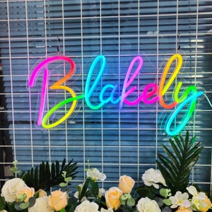 Custom Neon Sign Wedding Decor, Name Neon Sign Custom Wall Decor,  Custom Led Sign Wedding Gift, Led Neon Light Personalized Gifts