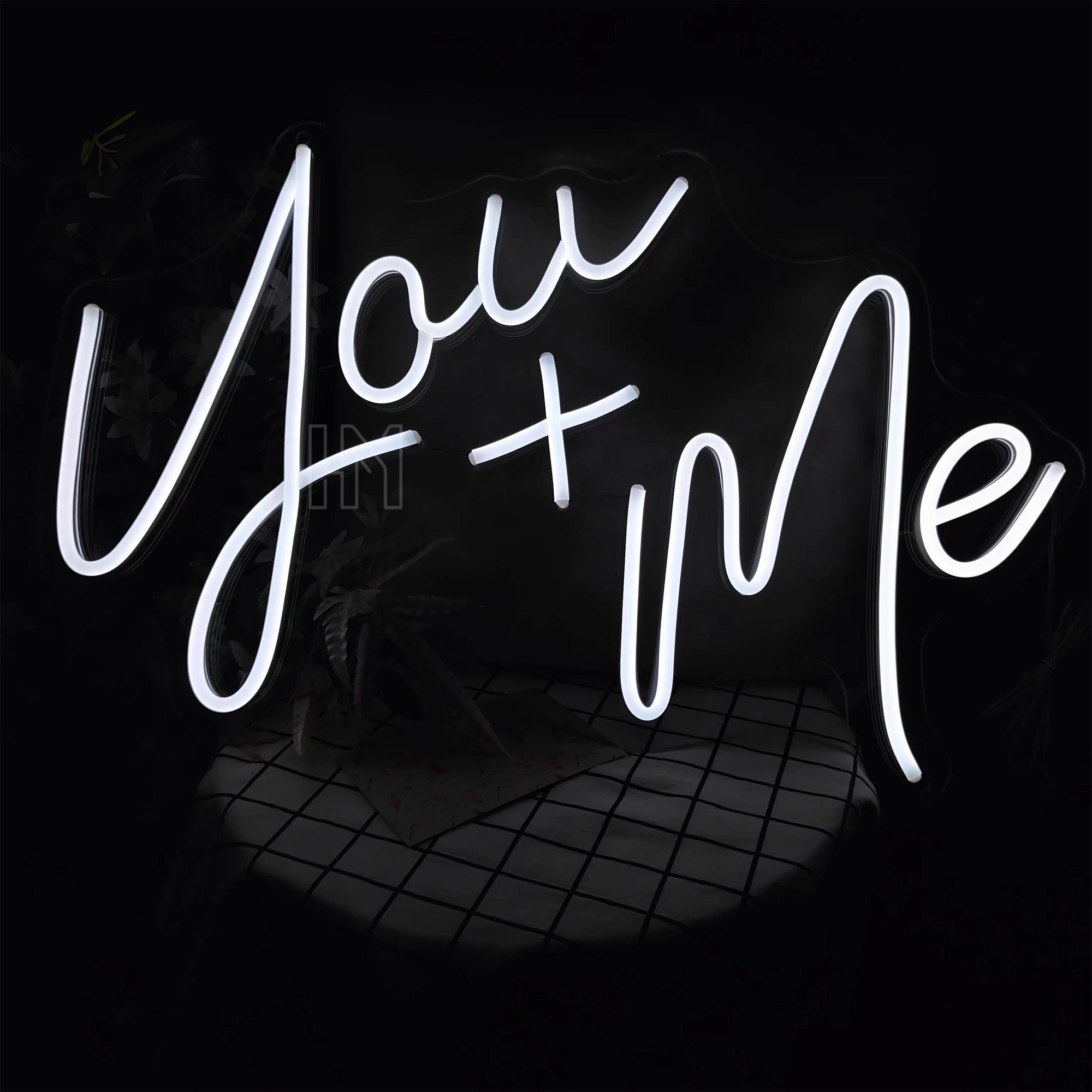 You and Me Neon Sign Custom Wall Decor Led Sign Engagement Etsy