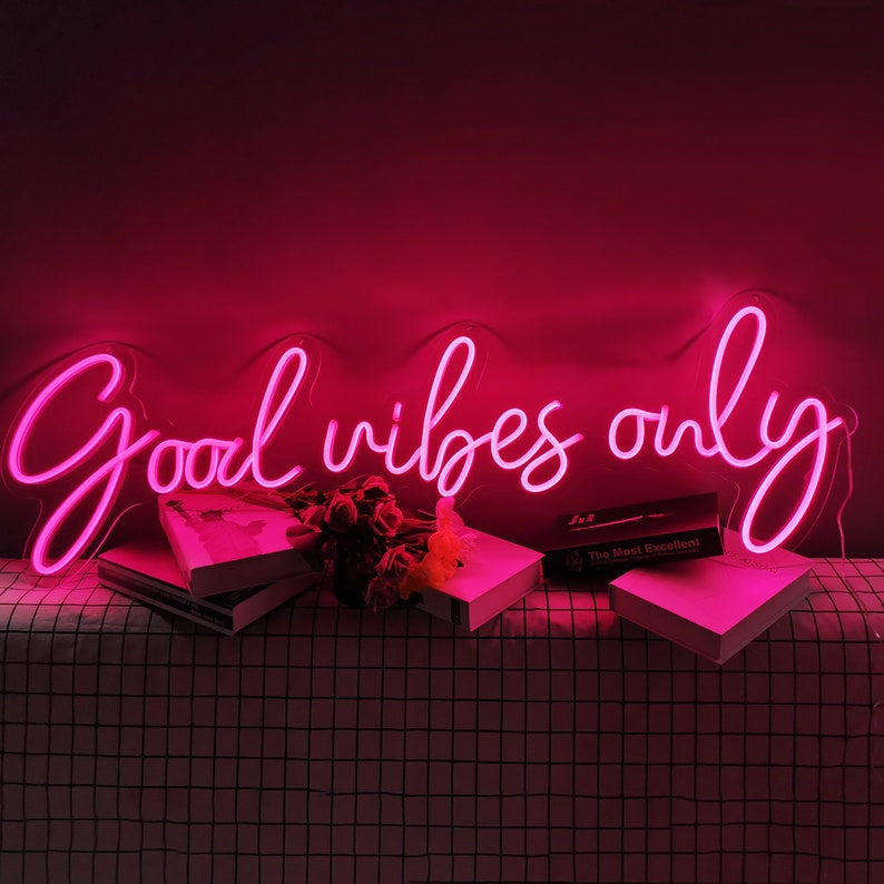 Good Vibes Only Neon Sign Custom Wall Decor Neon Light Etsy