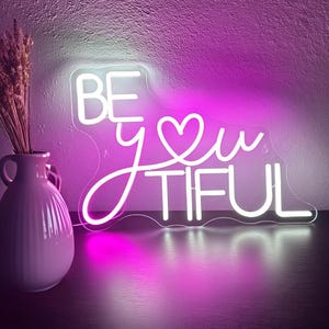 Be You Tiful Neon Sign Gift for Her, Led Lights Salon Decor, Custom Neon Sign Personalized Gifts, Led Sign Custom Wall Art