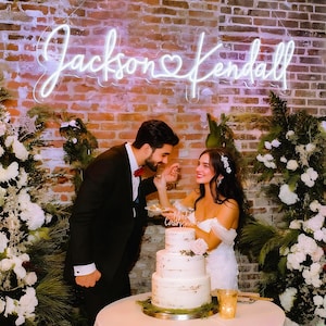 Custom Neon Sign: Personalized LED Wedding Signs, Logo Sign Wall Decor, Personalized Home Gifts