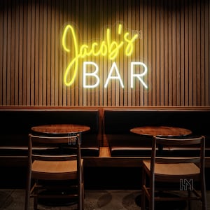 Insegna al neon personalizzata per bar di casa, insegna personalizzata per bar di casa, insegna al neon originale, decorazione murale personalizzata per insegna al neon, regali per papà, regalo per la festa del papà