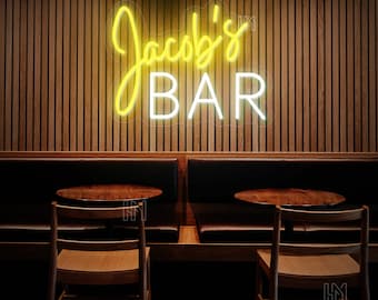 Personalized Home Bar Neon Sign, Customized Home Bar Sign, Novelty Neon Sign, Neon Sign Custom Wall Decor, Gifts for Dad, Father&#39;s Day Gift